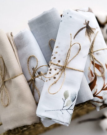 Ulewajki pieluszki muślinowe 5-pak 39x39 cm COUNTRY DAY od BabyU, Sleepdo