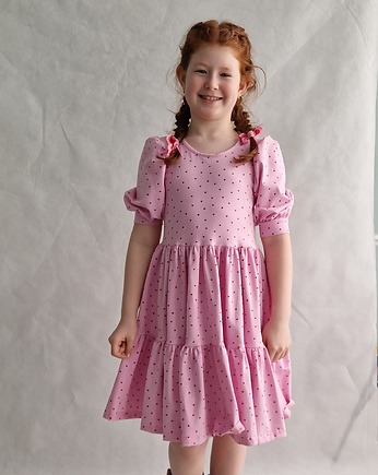 Sukienka różowa w serduszka, ilunga