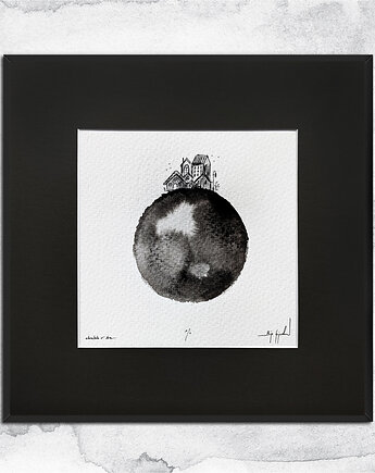 UNIKAT - oprawiona w ramę akwarela (domek 2), Maja Gajewska