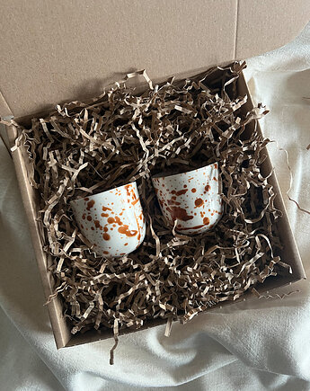 Zestaw prezentowy 2 kubki na espresso porcelanowe, Soul Label