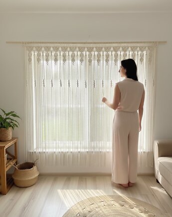 Makrama firanka XXL, Zaplątana W Sznurki