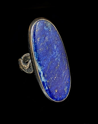 Pierścionek lapisu lazuli z pirytem, Pracownia Neores