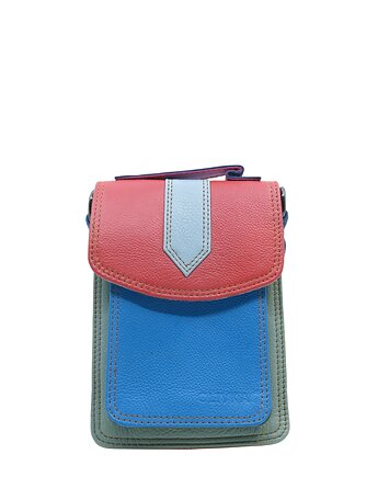 Torebka na telefon skórzana damska listonoszka z rączka i szlufką OLIVKA, Olivka Warsaw