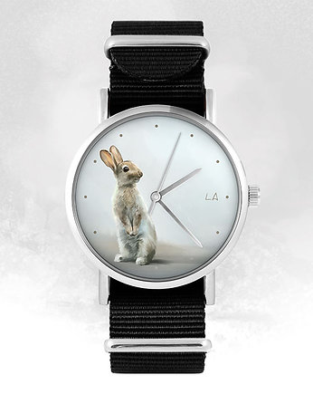 Zegarek - Zając - czarny, nylonowy, yenoo