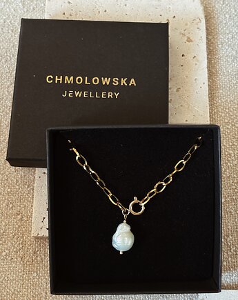 Naszyjnik łańcuszek i Perła Barokowa, Chmolowska Jewellery