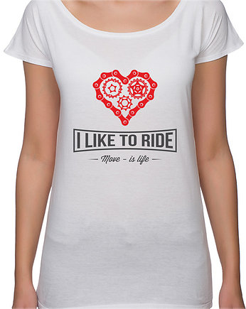 Koszulka damska oversize. I like to ride, studioixi