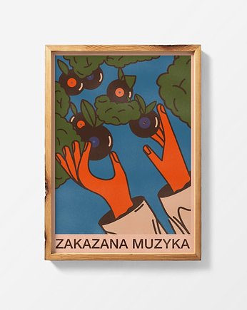 ZAKAZANA MUZYKA x gig poster, Justyna Frąckiewicz