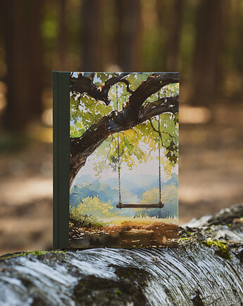 Kalendarz A5 ręcznie oprawiany HUŚTAWKA, Pracownia Zeszytów