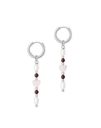Kolczyki koła symbol miłości - Srebrna stal szlachetna-12mm - Srebrna stal sz, Kulka Bransoletki