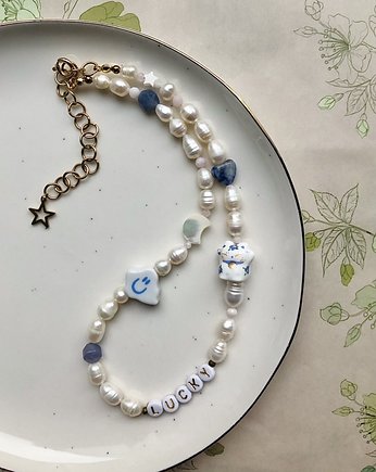 Naszyjnik z pereł i kamieni Lucky, MaLa Jewellery