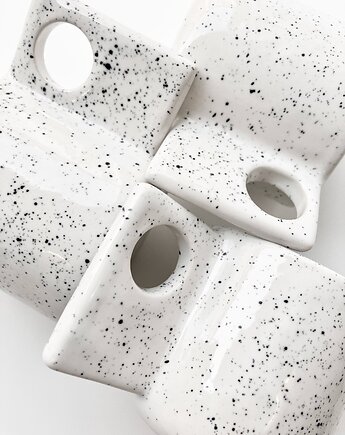 Kubek #07 /white and black, 100ml/, Handverk