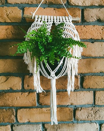 Kwietnik wiszący makrama Skrzydła Anioła, Hygge Macrame