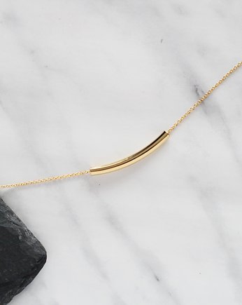 Gold Plated Tube Necklace, Le Boho Bleu