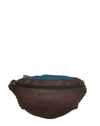 Nerka skórzana wygodna pojemna damska ze skrawków OLIVKA, Olivka Warsaw