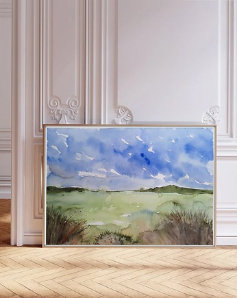 Oryginalna akwarela. Pejzaż A3, Malgorzata Domanska