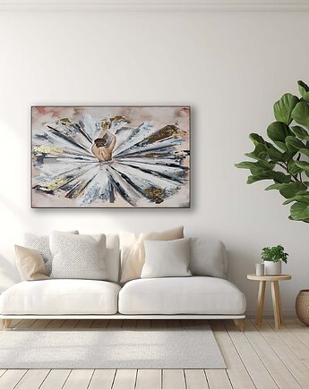 Prima Kobieta Ręcznie malowany obraz Abstrakcja Olejny XXL Duży, Diana Abstract Art