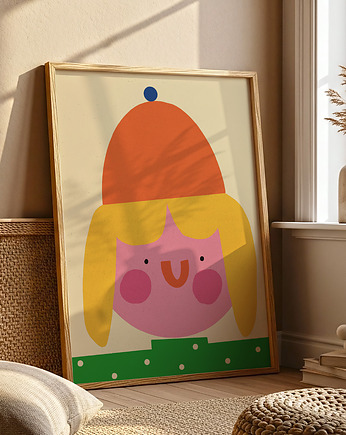 Plakat Dziewczynka w czapce, MUKI design