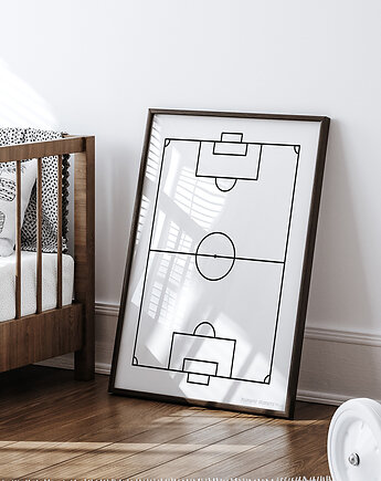 Plakat dla dzieci White Soccer Field, Humpty Dumpty Room Decoration