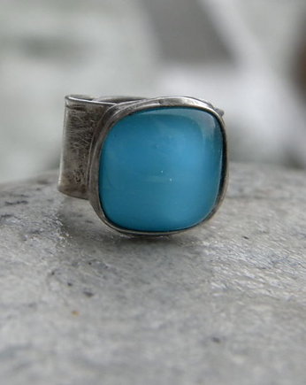 Roman Ancient Ring ;) świetlisty błękit, Beata Trotter