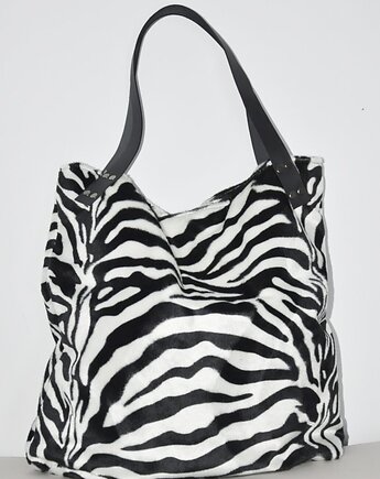 Torba tote XL - zebra, PRACOWNIA 166