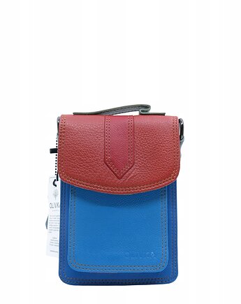 Torebka na telefon skórzana damska listonoszka z rączka i szlufką OLIVKA, Olivka Warsaw