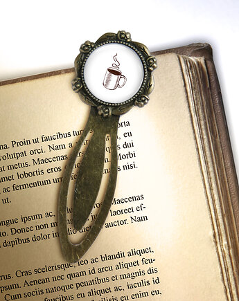 Zakładka do książki - Kawa - klips, brąz, yenoo