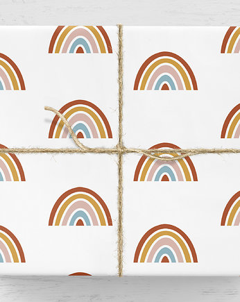 Papier pakowy Tęcza biały 5 arkuszy, Wrap and Pack