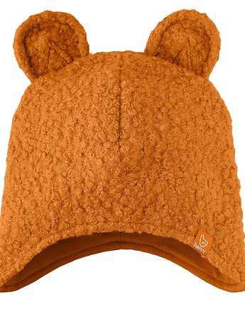Czapka zimowa Boucle z uszami misia  brązowa, Benni