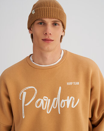 Krótka czapka prążkowana karmelowa, HARP TEAM