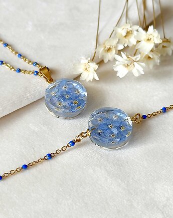 Komplet biżuterii z niezapominajkami, Colie