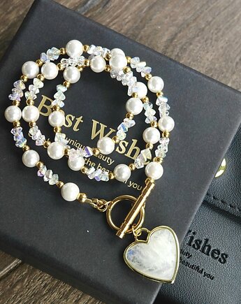 Naszyjnik z pereł i kryształów, NESSING handmade