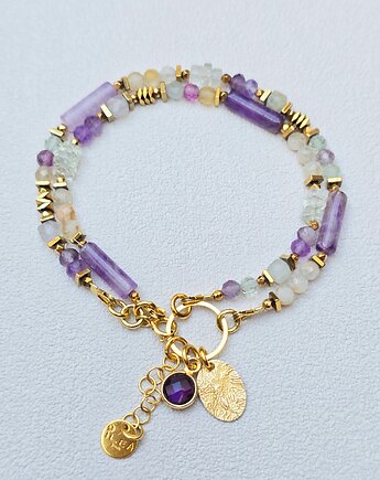 Podwójna Bransoletka z Ametystowym Akcentem, ILEA