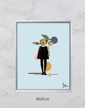 The girl 40x50 - kolaż, plakat, OKAZJE - Prezent na 60 urodziny