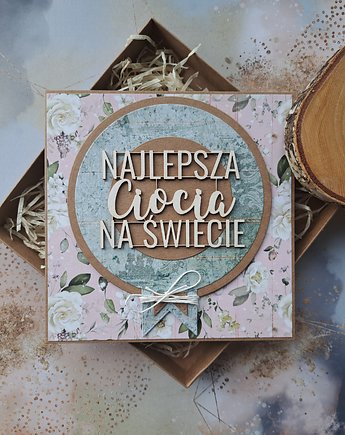 Kartka dla cioci ze żłobka/przedszkola na Dzień Edukacji, Kartkodzielo