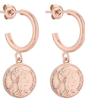 Półkola M z różowego złota z monetami, SOTHO