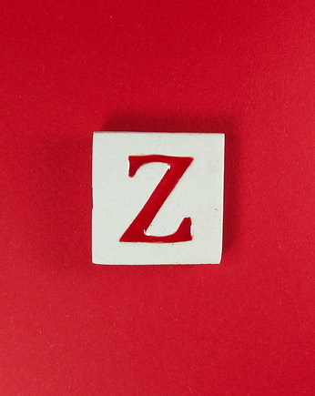 Ceramiczny magnes, czerwona literka Z, M.J