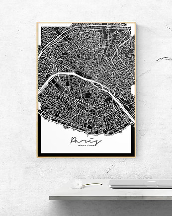 Plakat Plaka Paris mapa, Peszkowski Graphic