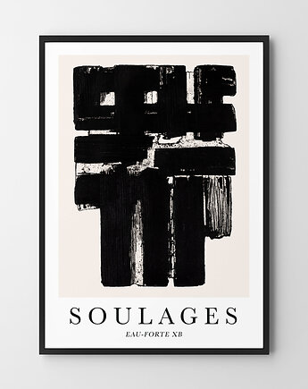 Plakat Soulages Eau Forte XB, OKAZJE - Prezent na Parapetówkę
