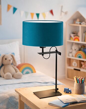 Duża lampka biurkowa do pokoju dziecka ALASKA KIDS z abażurem, LYSNE