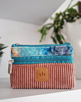 Dwustronny kolorowy portfel ze sztruksu, sabi tatka