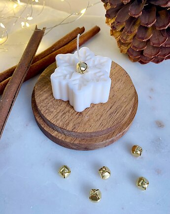 Świeca ekologiczna sojowa dekoracyjna "Snowflake" 25x55mm, Coccola JEWELLERY