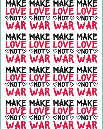 Tatuaż tymczasowy "Make love not war", Fotobloki and decor