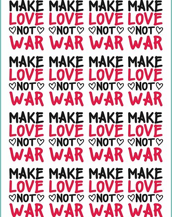 Tatuaż tymczasowy "Make love not war", Fotobloki and decor
