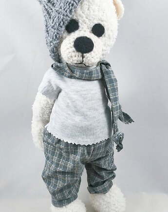 GRZEŚ - szydełkowy miś, personalizacja