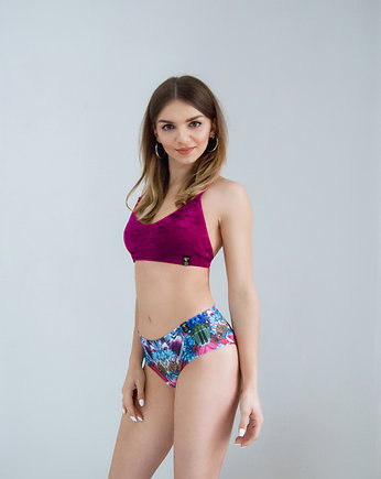 Top Bikini Welurowy Fuksja, Pole Addict