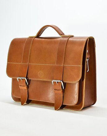 Torba rowerowa ze skóry - torba na laptopa, ręcznie robiona /FS Bike, FS Bike