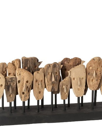 Dekoracja drewniana na komodę Maski 30cm, OSOBY - Prezent dla kolegi