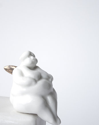 Porcelanowy aniołek, figurka, Pangzi Ceramics