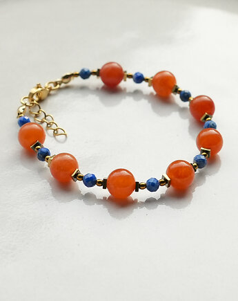 Kolorowa bransoletka z lapisu lazuli i jadeitu, AT NOON