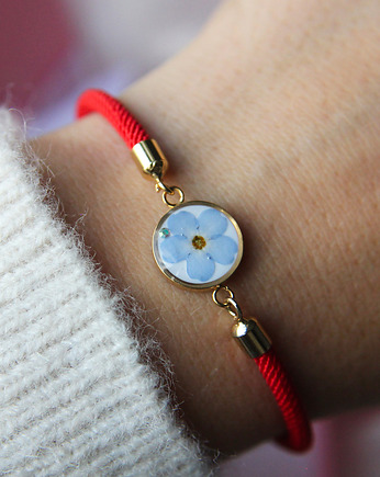 Bransoletka niezapominajka na bieli, Frant Art Jewellery